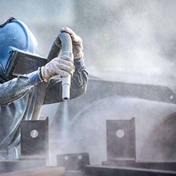 Preparación de la superfecie (granallado con chorro de arena)